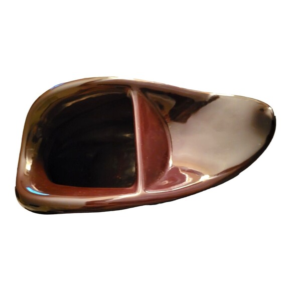 Vtg Art Pottery Large Brown Cornucopia Fall Thanksgiving Planter Hobbiest 1983 - Picture 3 of 6